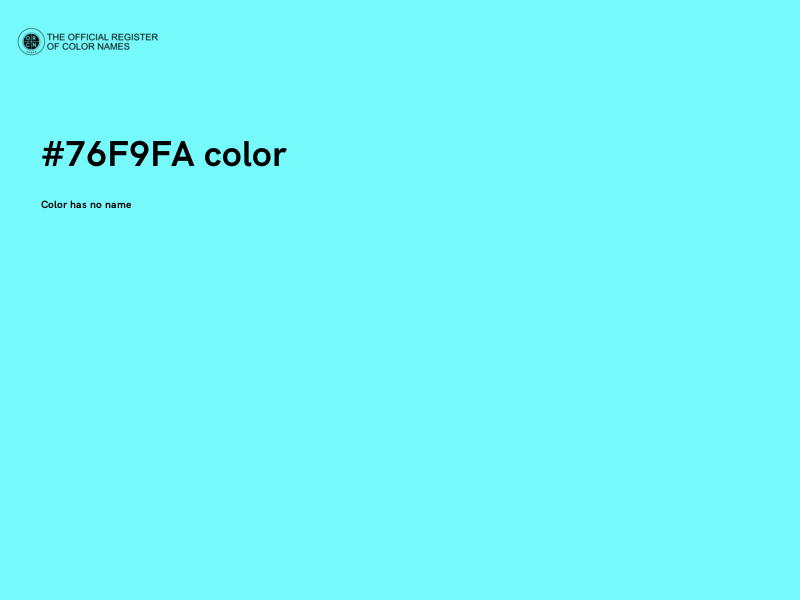 #76F9FA color image