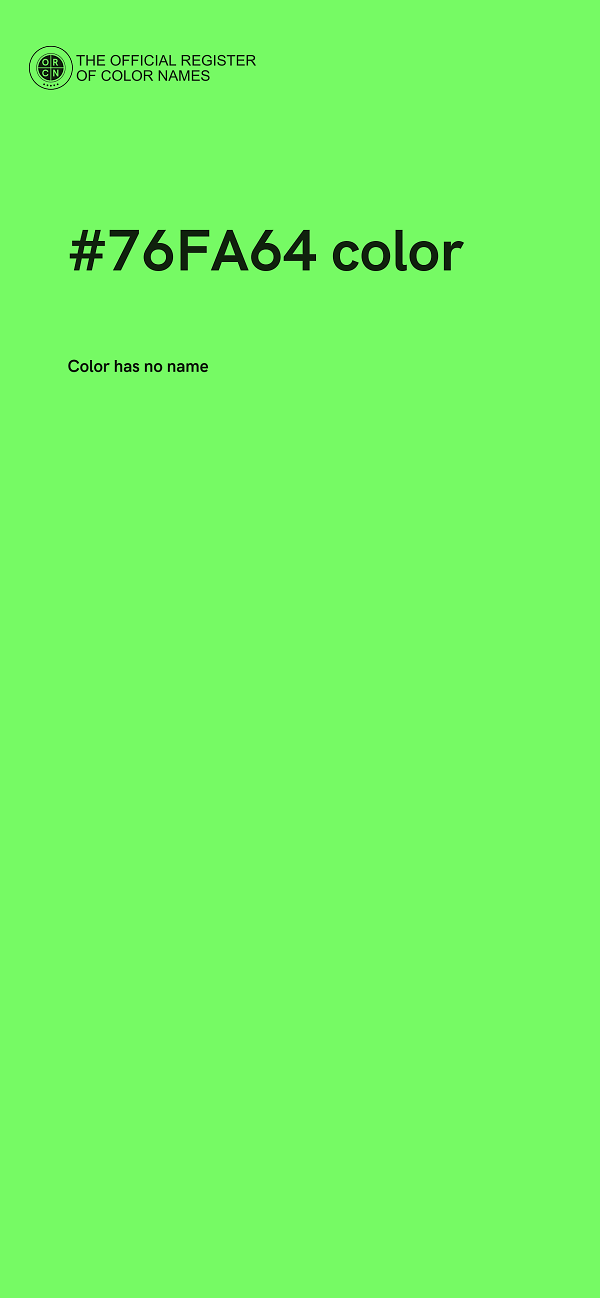 #76FA64 color image