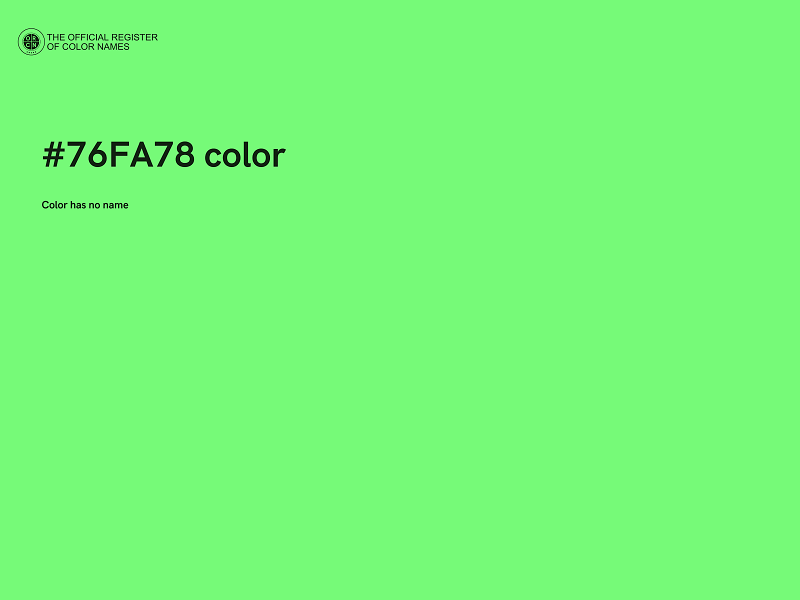 #76FA78 color image