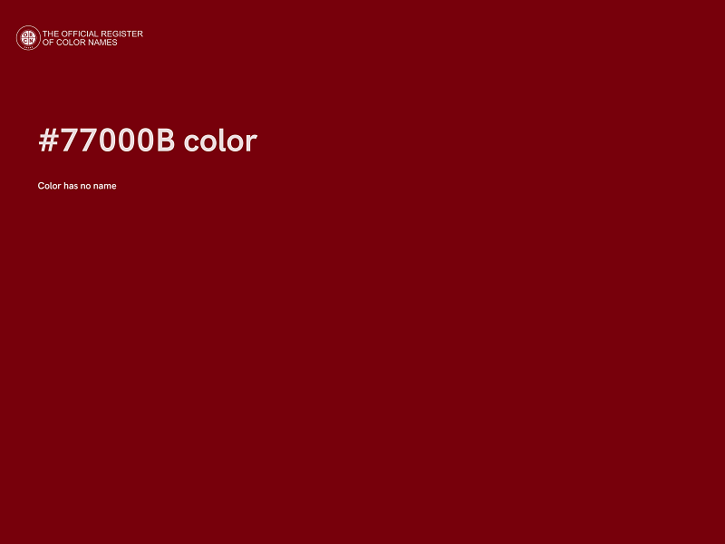 #77000B color image