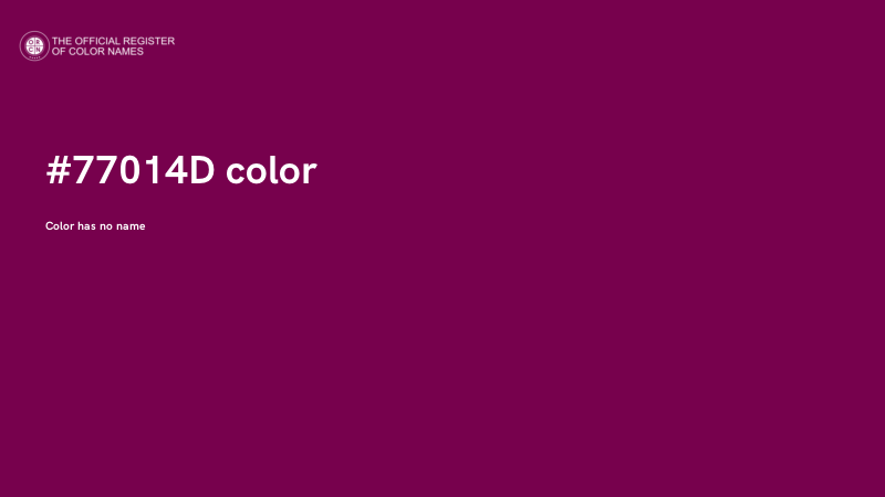 #77014D color image