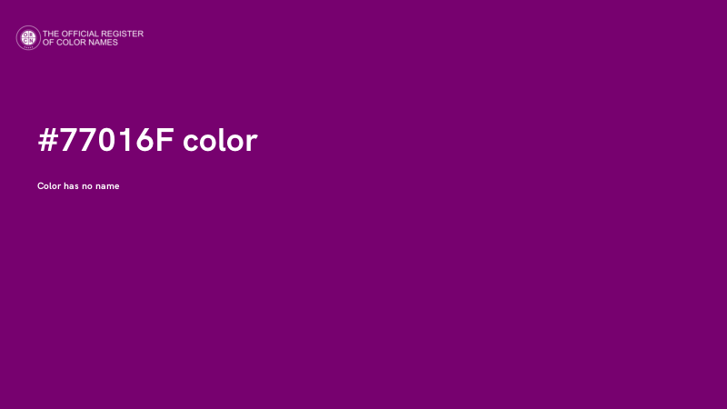 #77016F color image