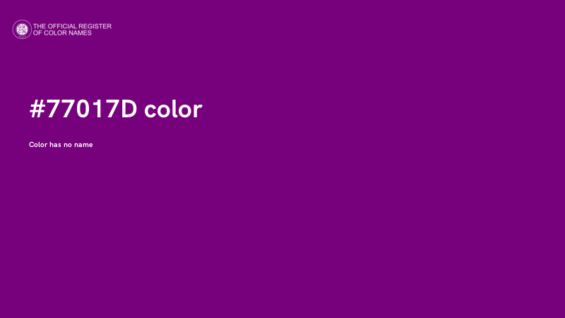 #77017D color image