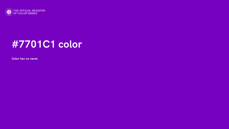 #7701C1 color image