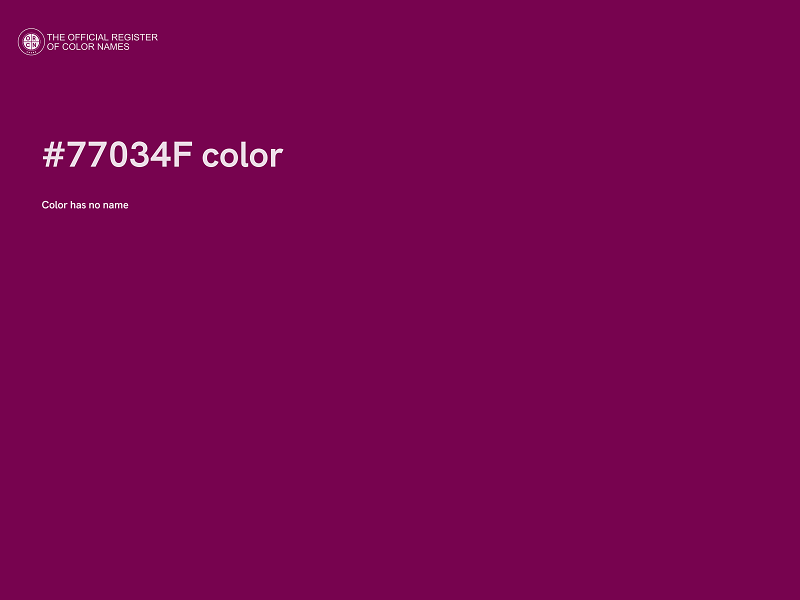 #77034F color image