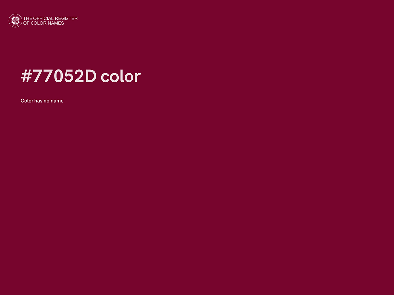 #77052D color image