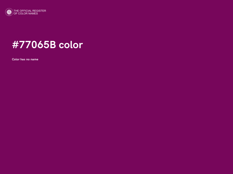 #77065B color image
