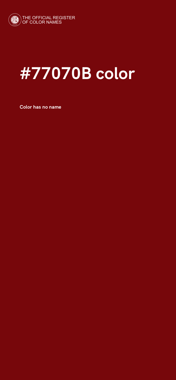 #77070B color image