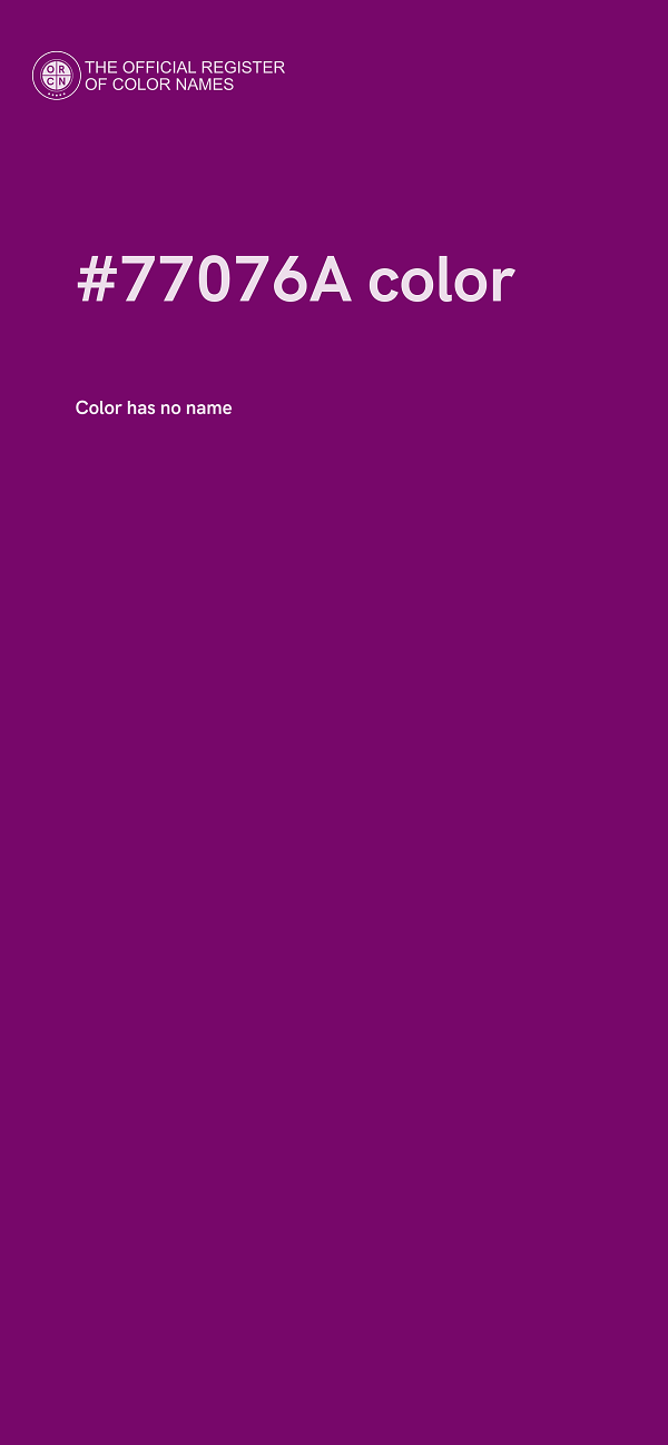 #77076A color image