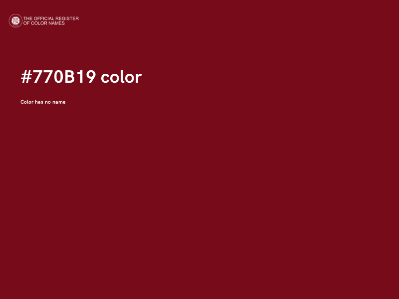 #770B19 color image