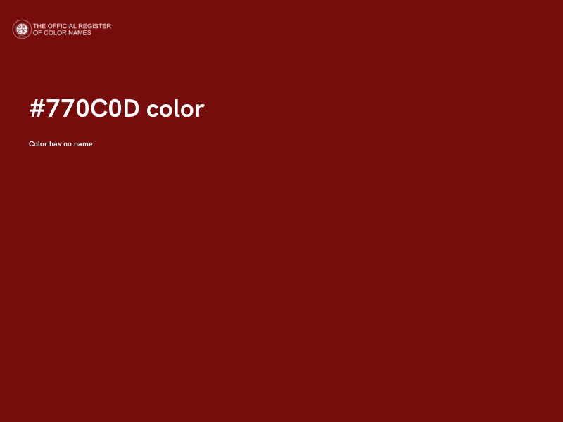 #770C0D color image