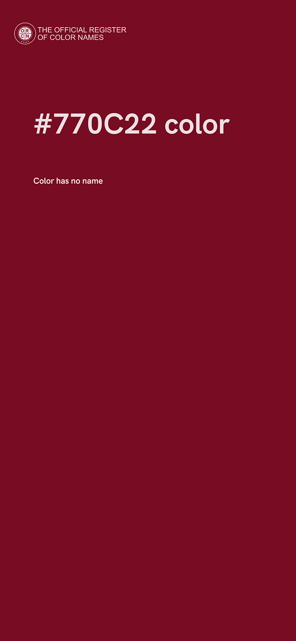 #770C22 color image