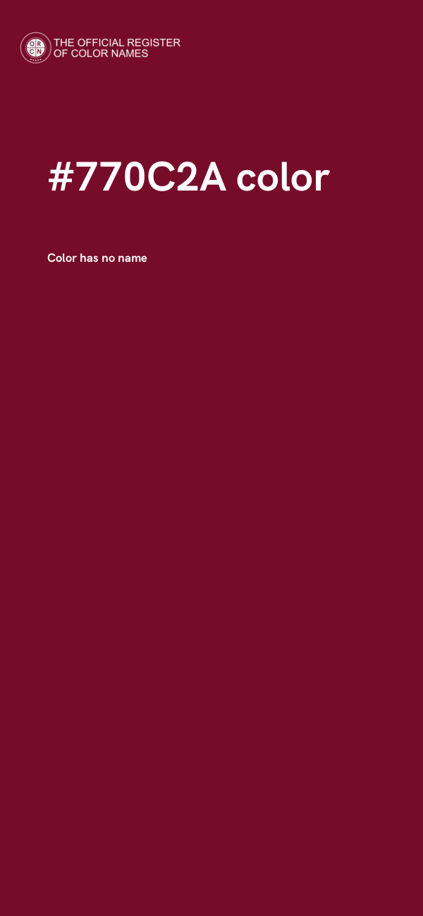#770C2A color image