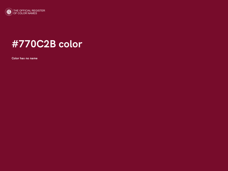 #770C2B color image