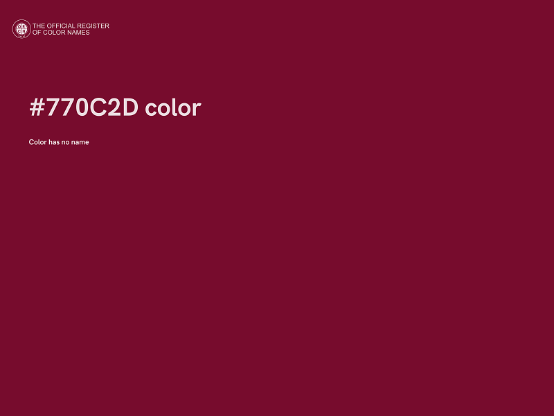 #770C2D color image