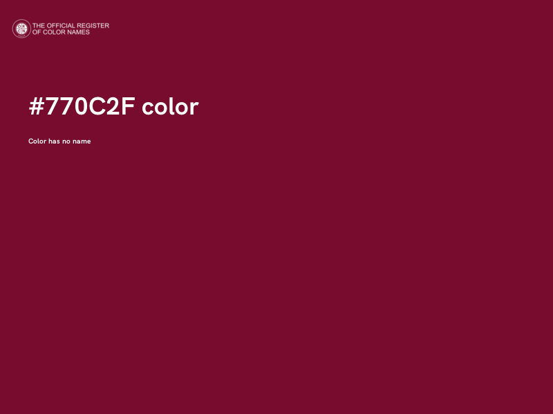 #770C2F color image