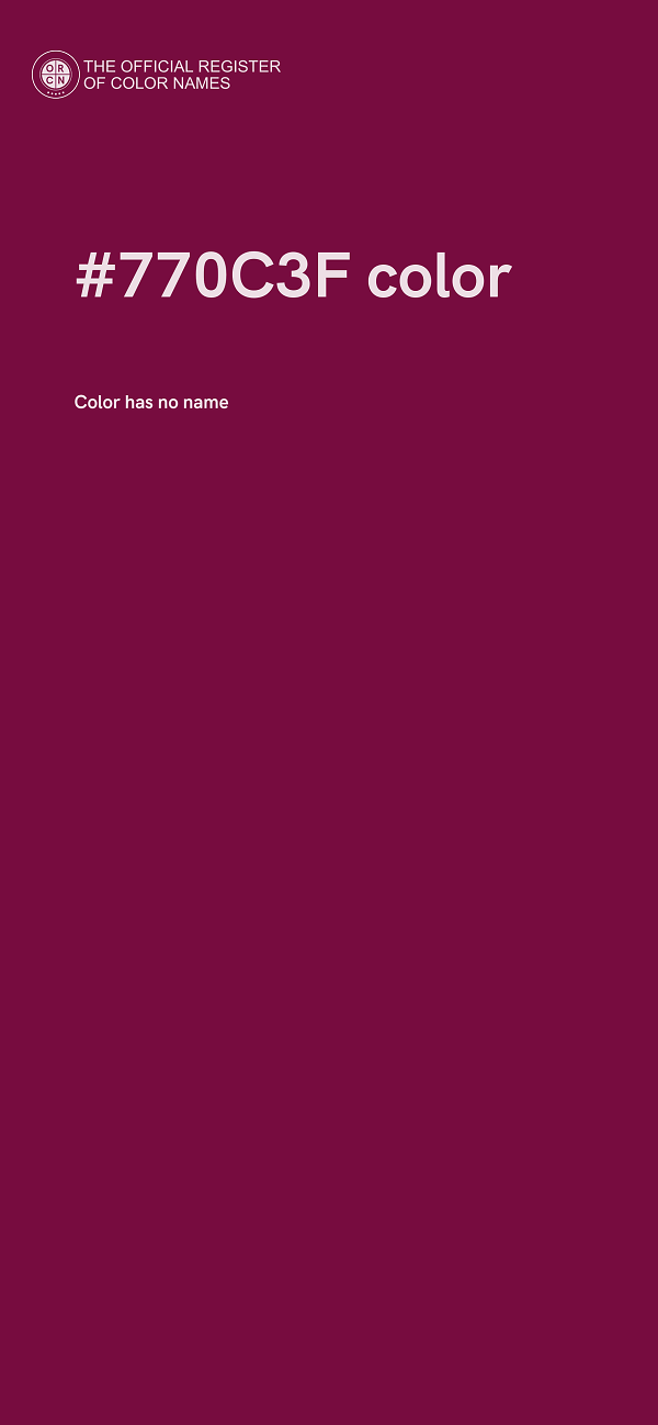 #770C3F color image