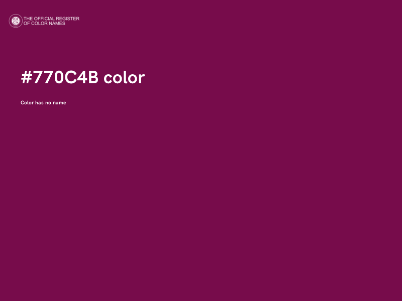 #770C4B color image