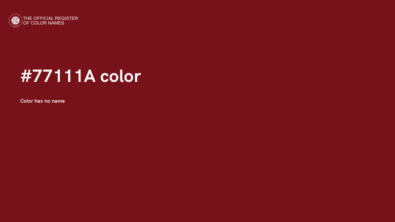 #77111A color image