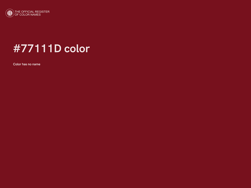 #77111D color image