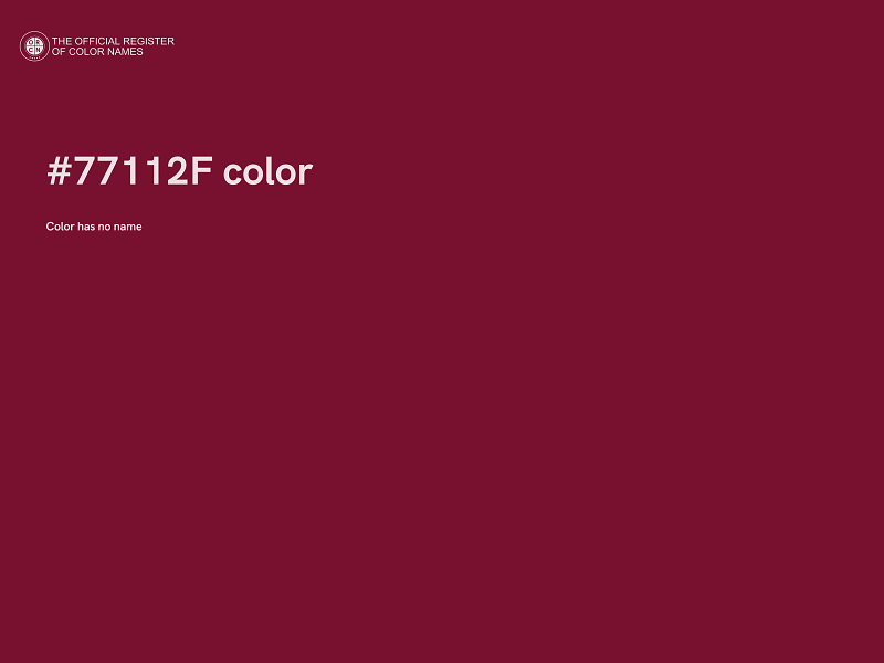 #77112F color image