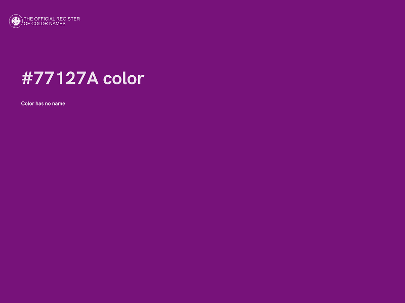 #77127A color image