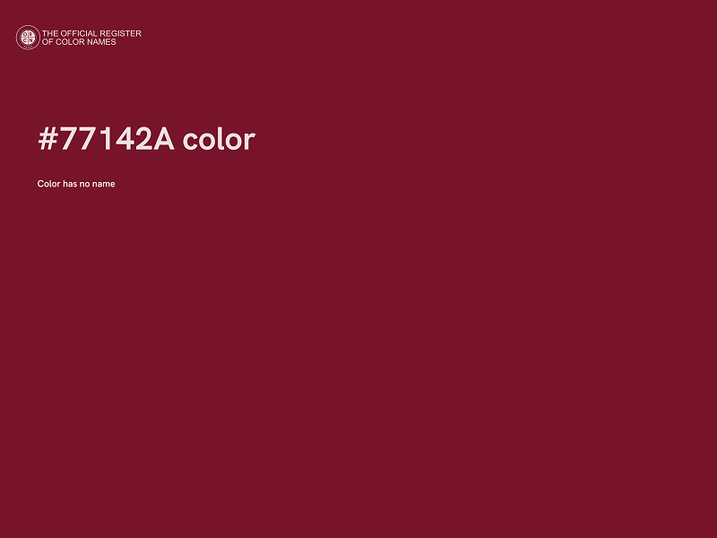 #77142A color image