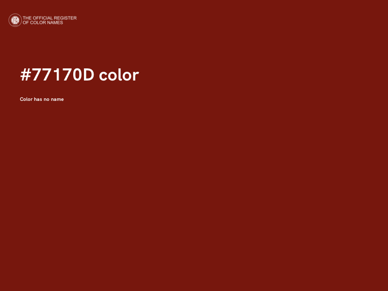 #77170D color image