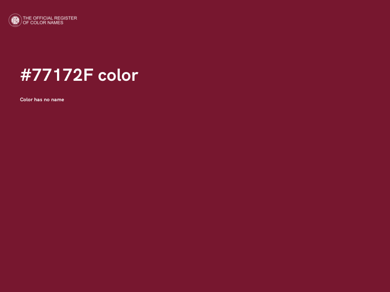 #77172F color image