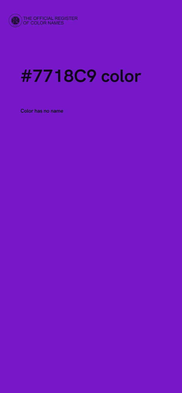 #7718C9 color image