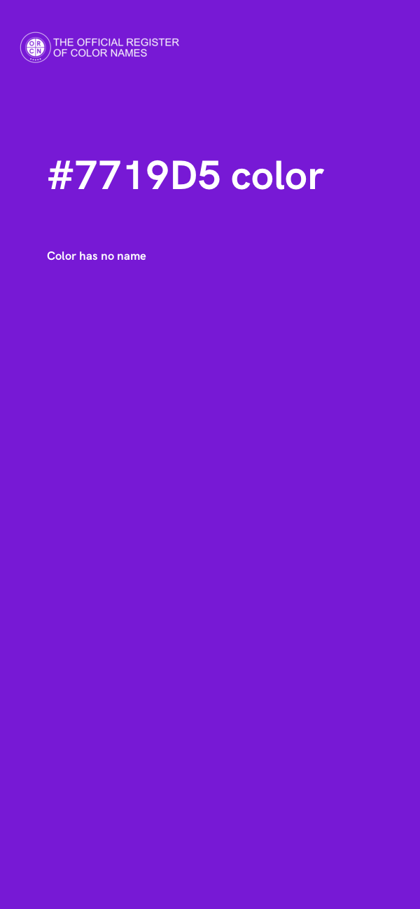 #7719D5 color image