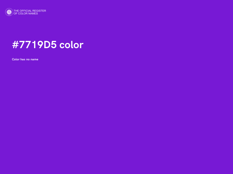 #7719D5 color image