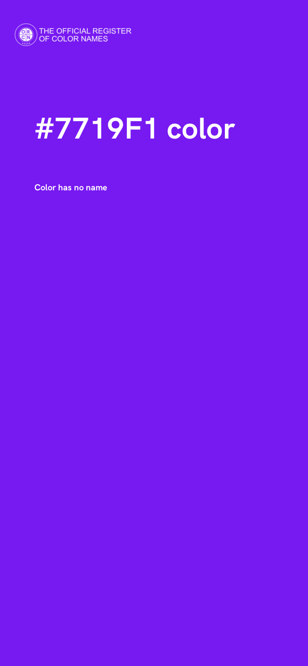 #7719F1 color image