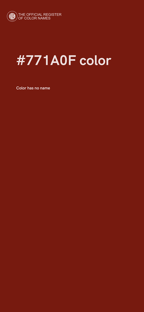 #771A0F color image