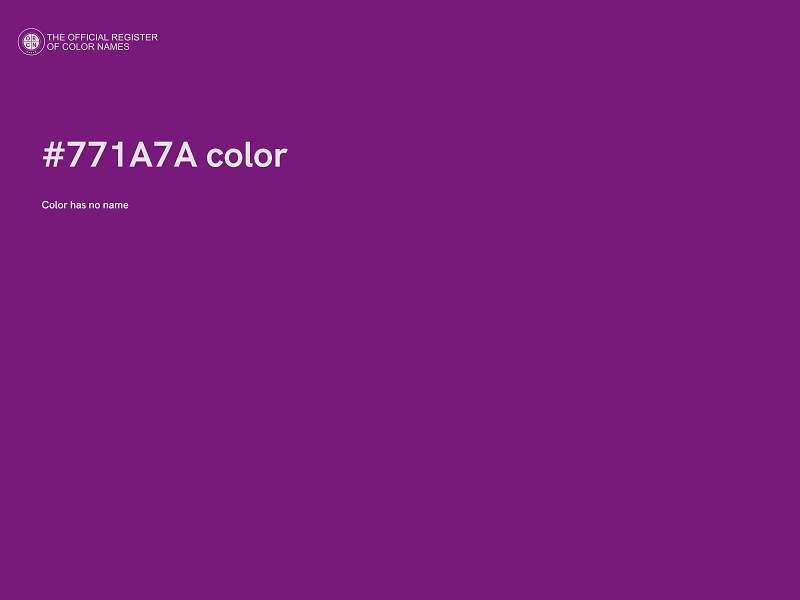 #771A7A color image