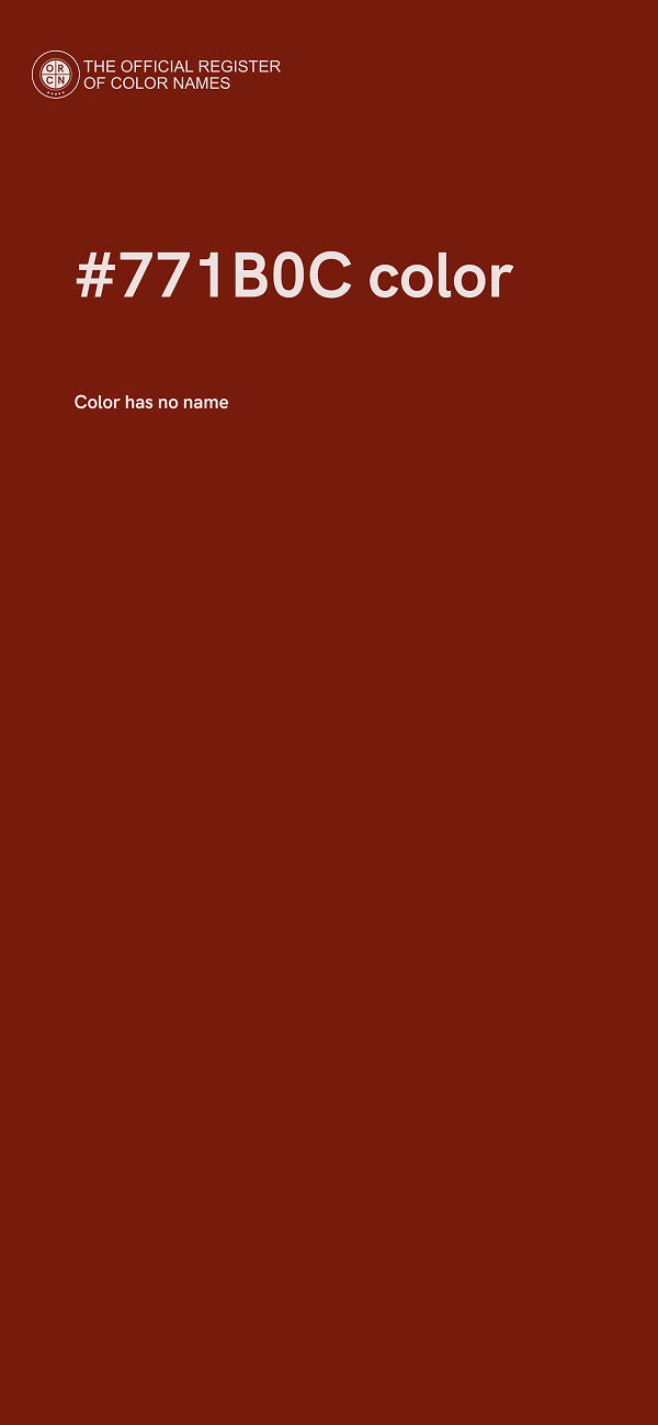 #771B0C color image