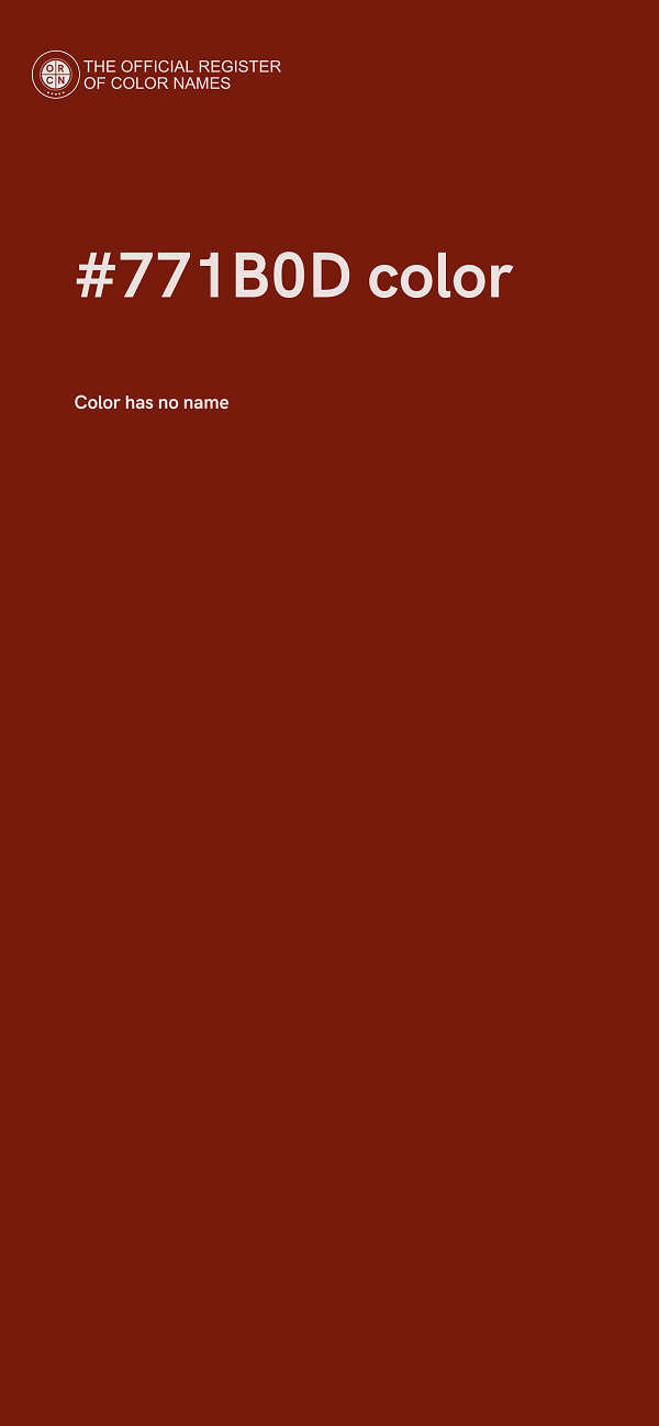#771B0D color image