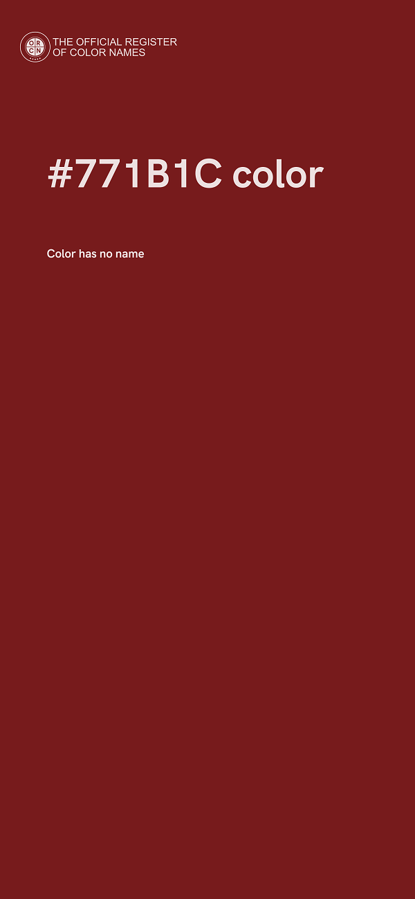 #771B1C color image