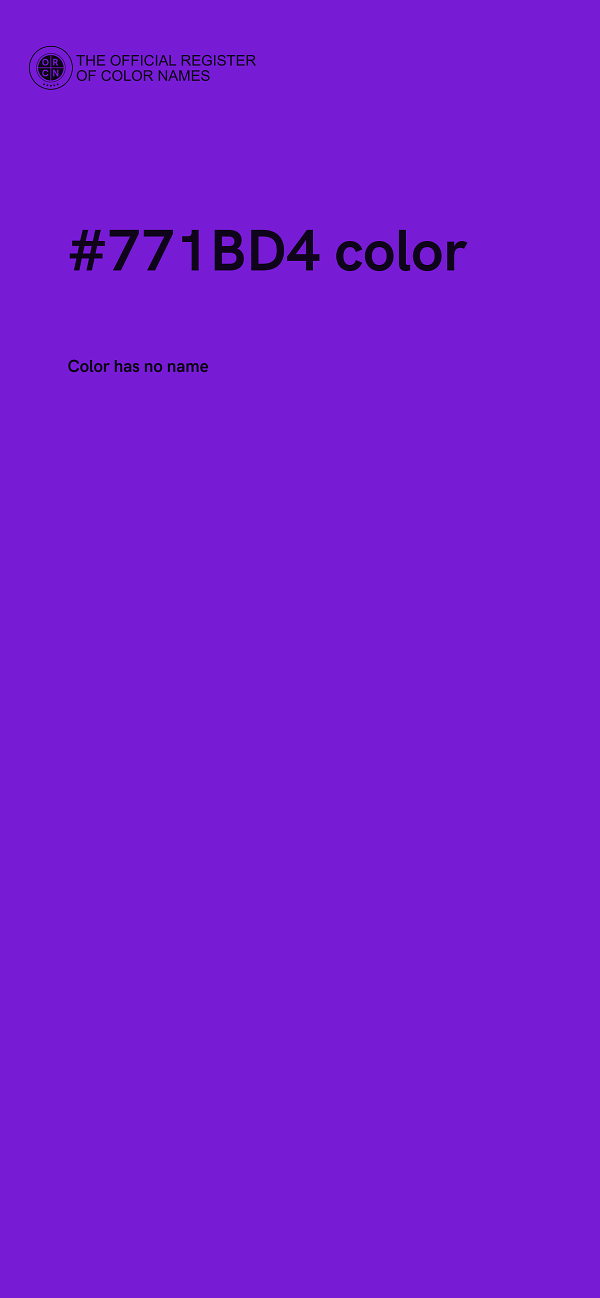 #771BD4 color image