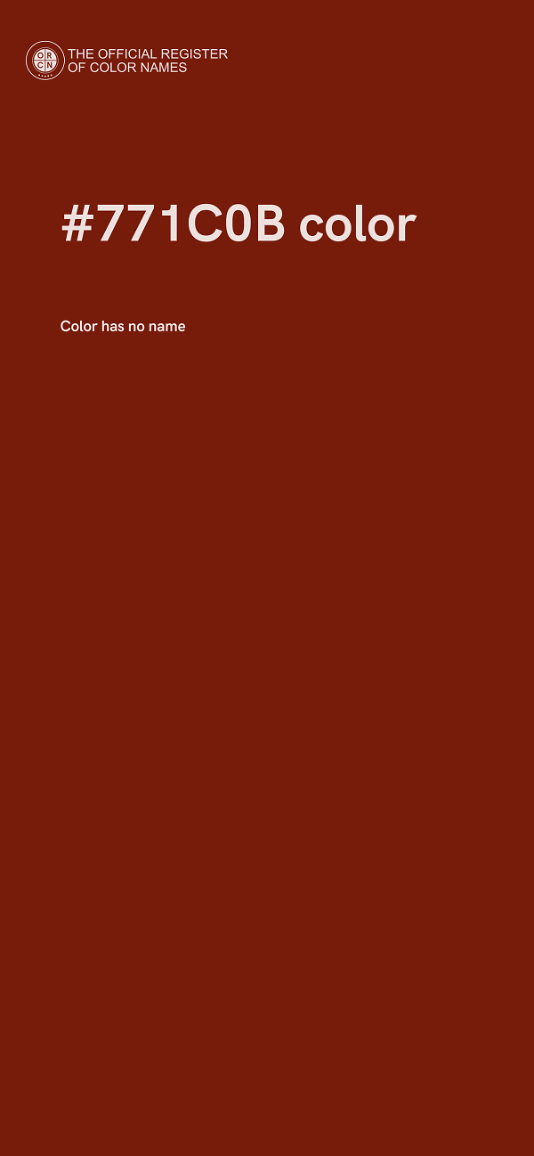 #771C0B color image