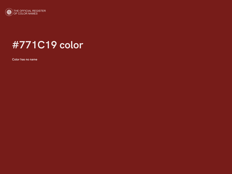 #771C19 color image