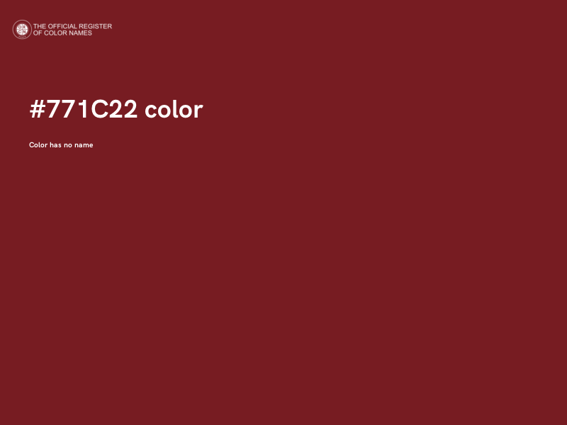 #771C22 color image