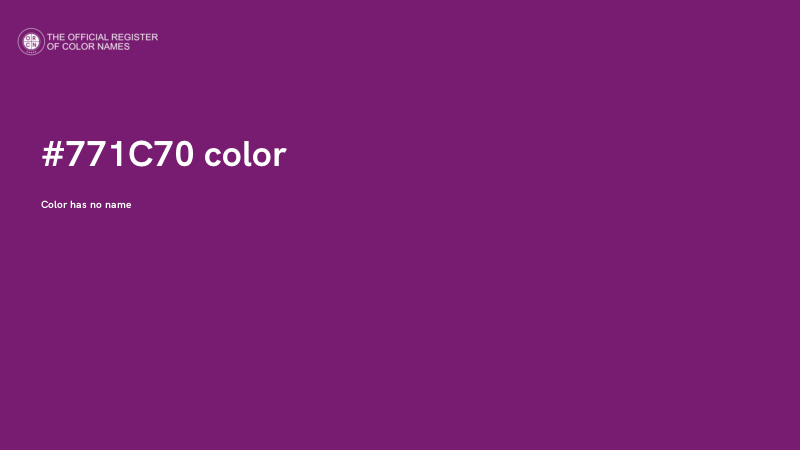 #771C70 color image