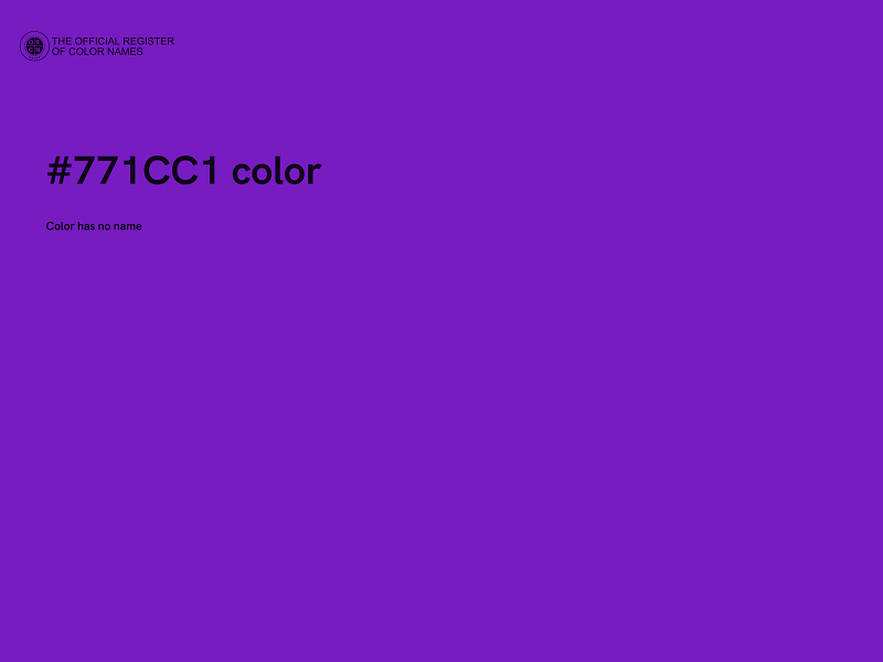 #771CC1 color image