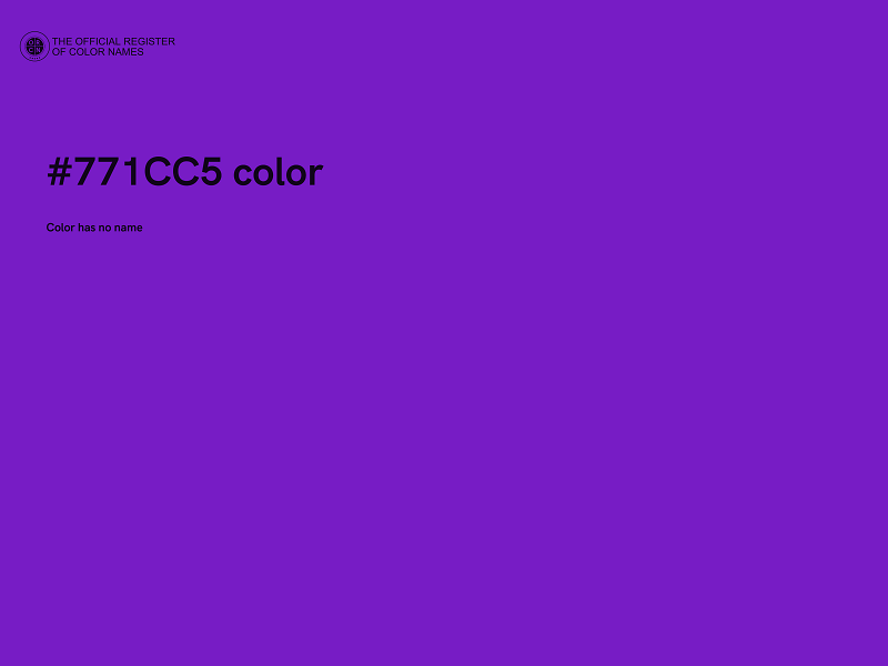 #771CC5 color image