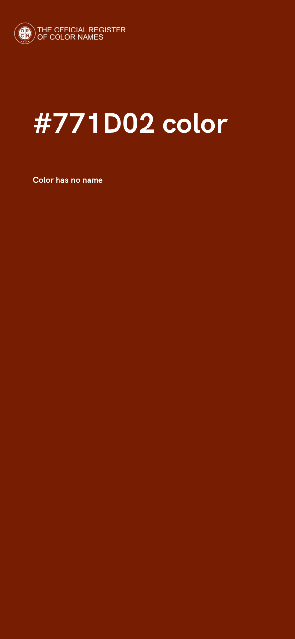 #771D02 color image