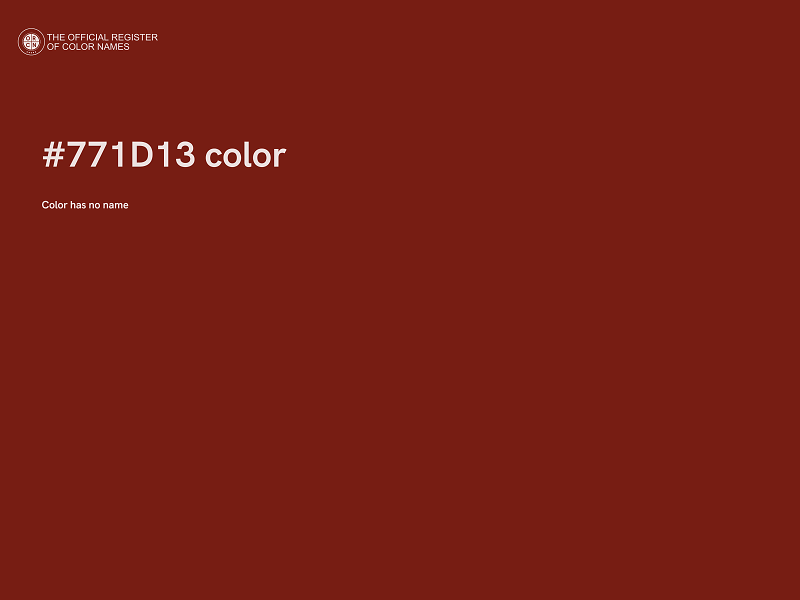 #771D13 color image