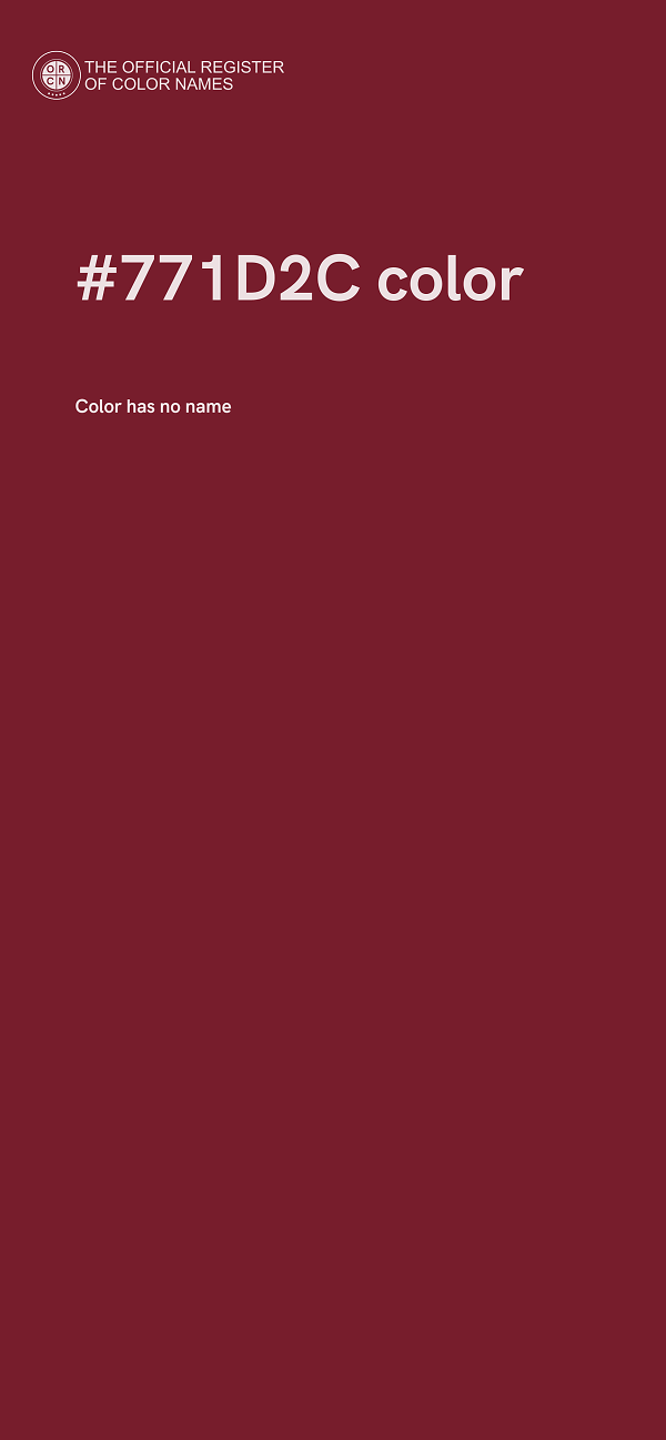 #771D2C color image