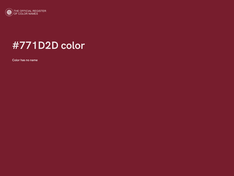 #771D2D color image