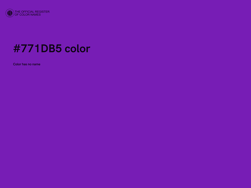 #771DB5 color image
